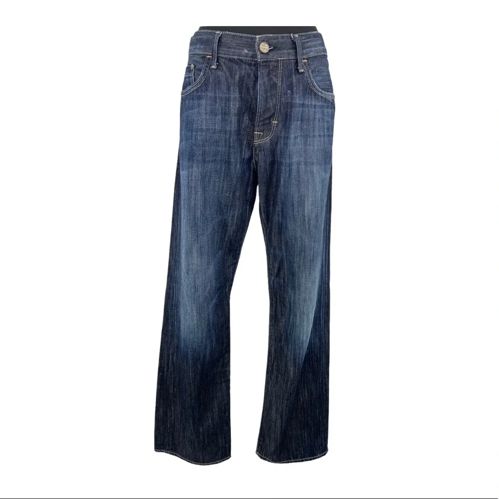 Mavi Mens Matt Mid Ruse Boot Cut Blue Jeans A4